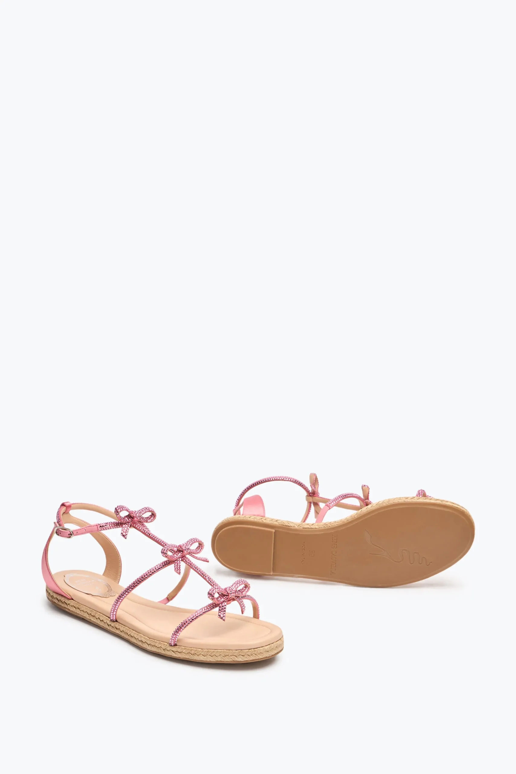 Flat^Rene Caovilla SANDALO FLATFORM CATERINA CONFETTO 10 Rosa