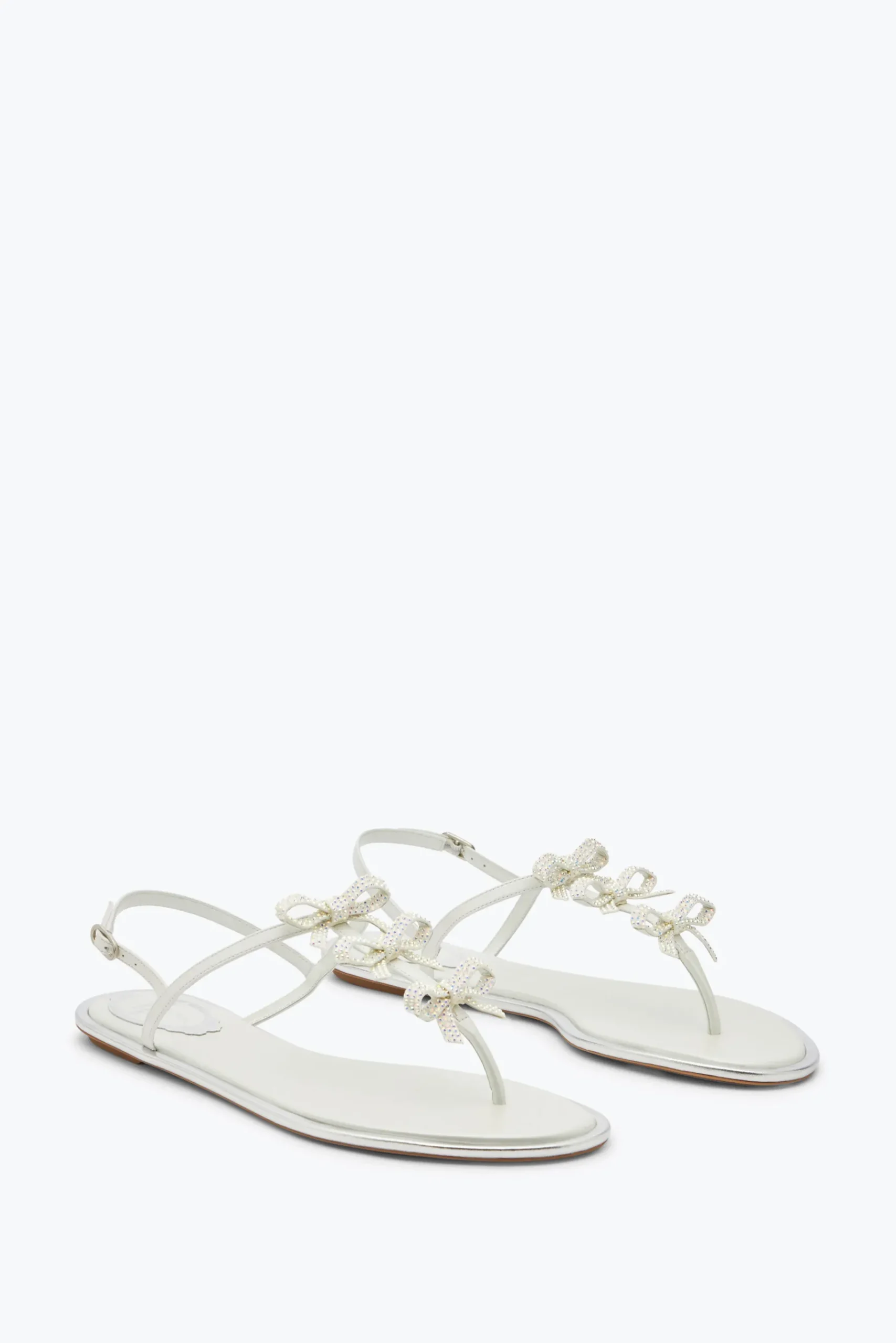 Collezione Sposa|Flat^Rene Caovilla Sandalo Infradito Caterina 10 Bianco