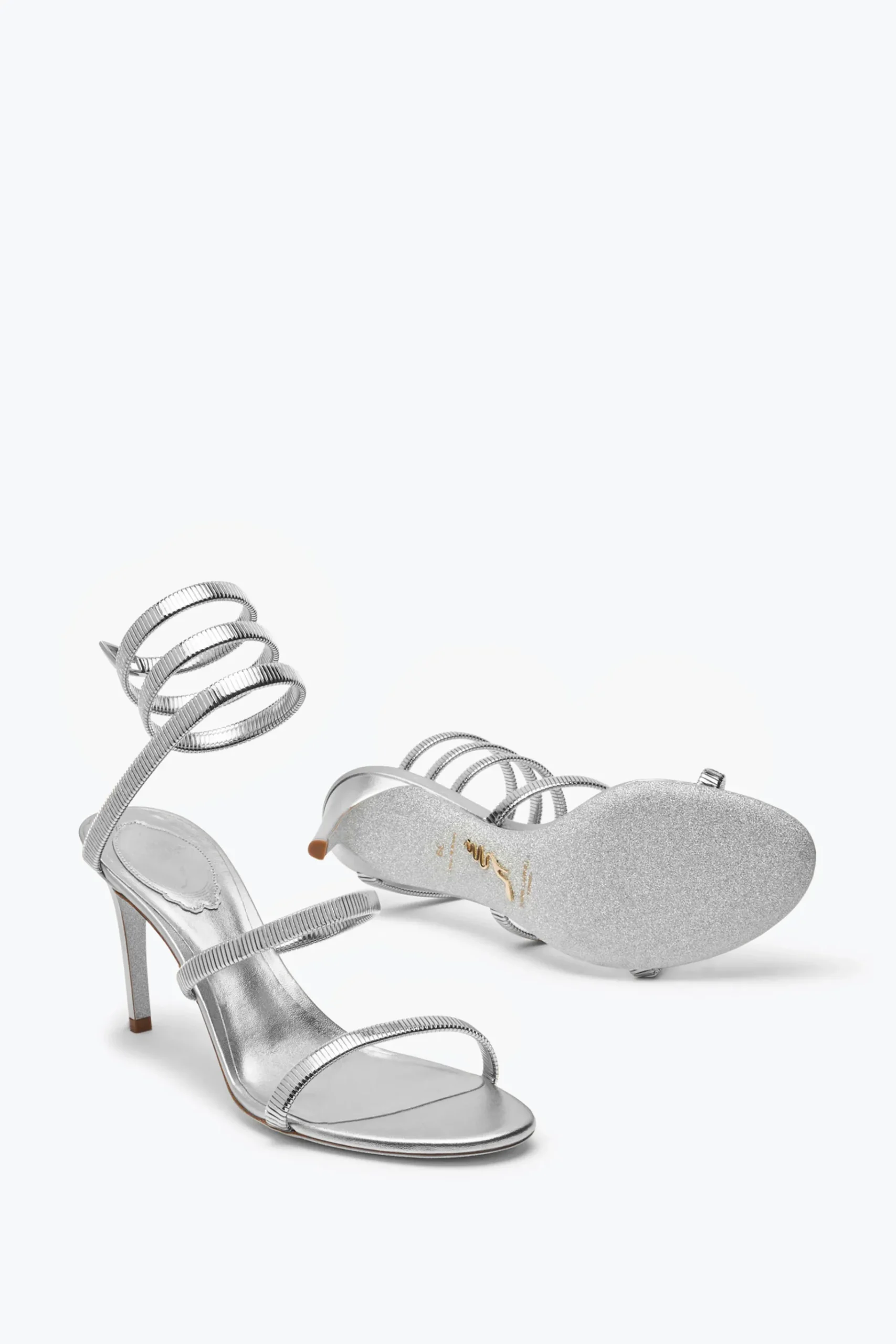 Icone|Sandali^Rene Caovilla Sandalo Juniper Metal 80 Argento