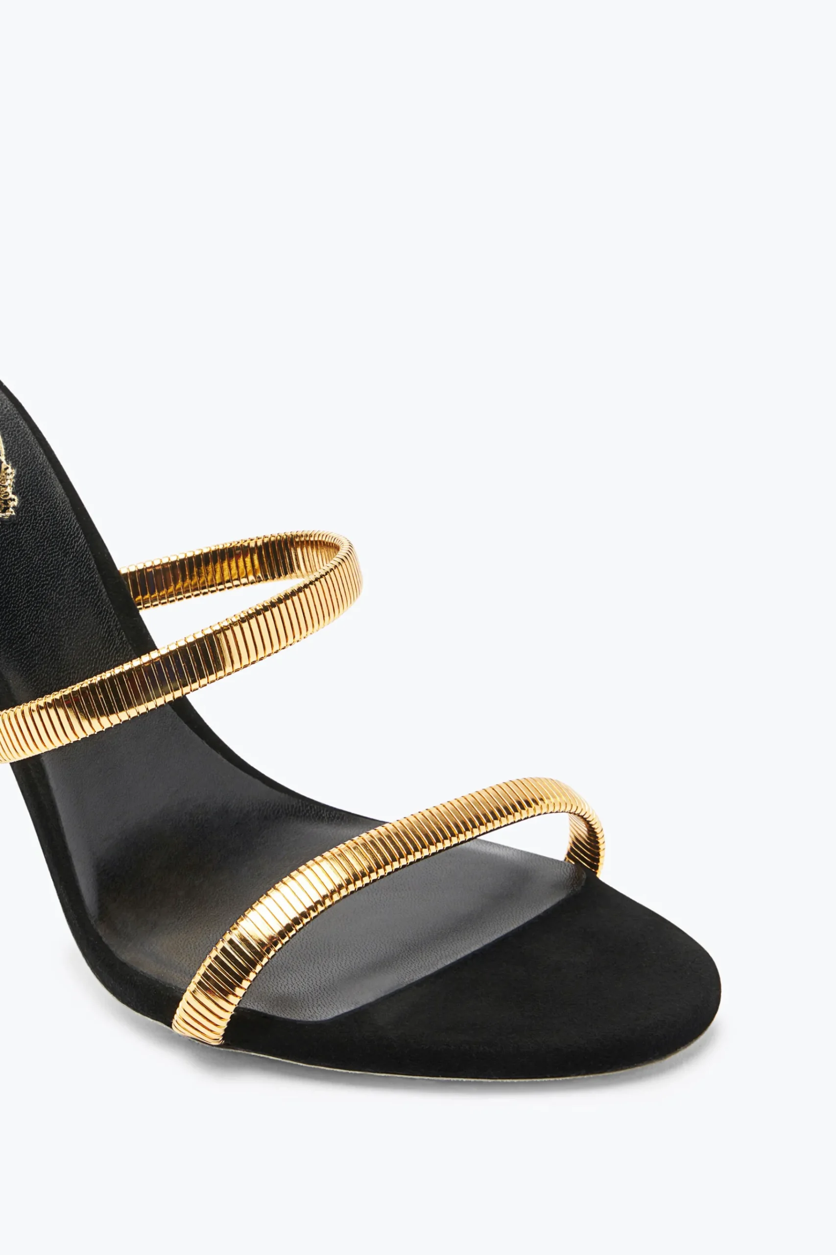 Icone|Sandali^Rene Caovilla Sandalo Juniper Oro E Suede 105 Nero