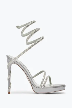 Platform|Sandali^Rene Caovilla Sandalo Margot Con Plateau 120 Argento