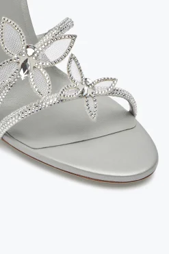 Clutch|Per Le Invitate^Rene Caovilla Sandalo Margot Argento Con Farfalle E Cristalli 105 Grigio