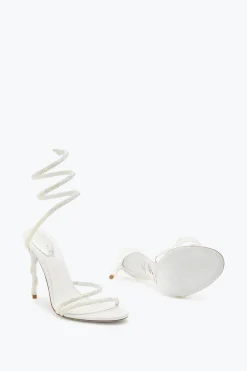 Collezione Sposa|Icone^Rene Caovilla Sandalo Margot con Cristalli 105 Bianco