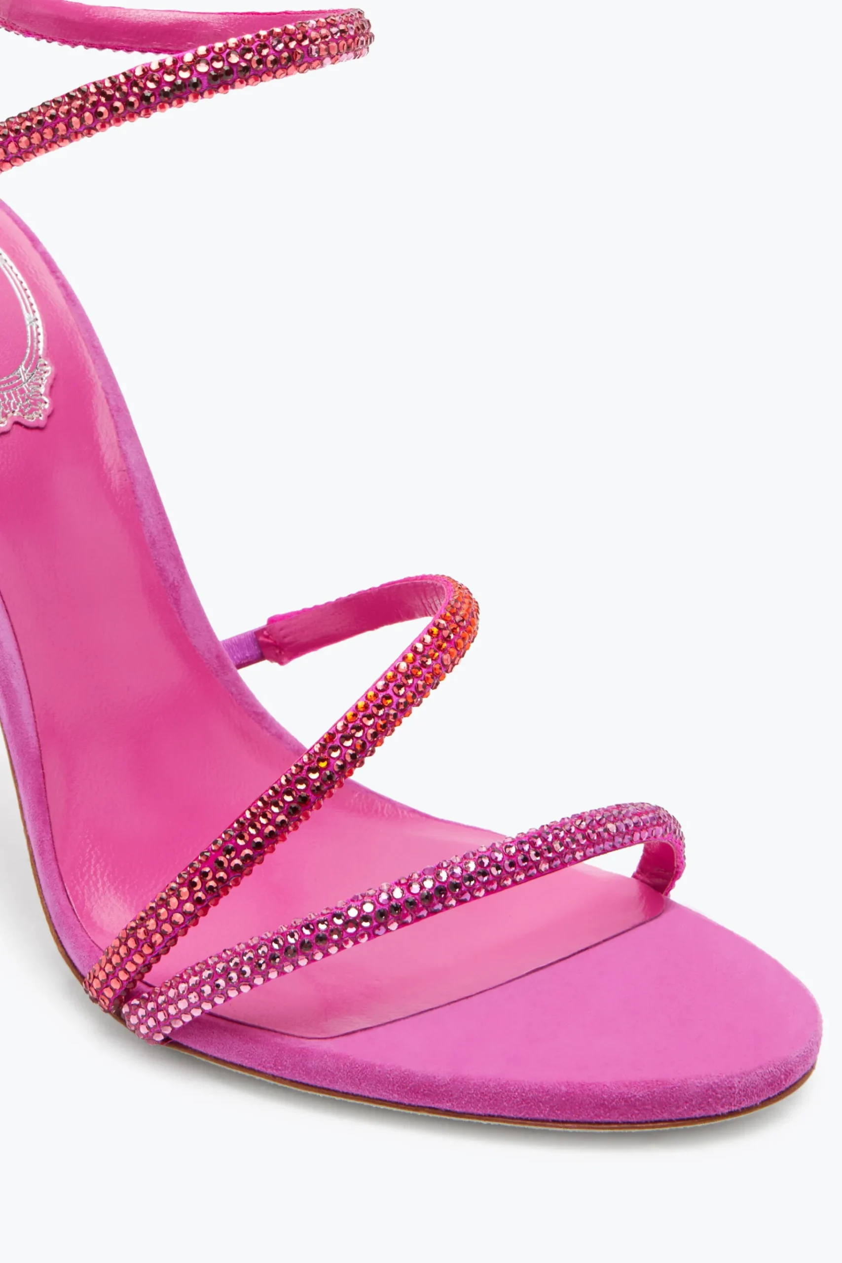 Sandali^Rene Caovilla Sandalo Margot Rosa Shocking Con Cristallli Degradé 105 Fucsia