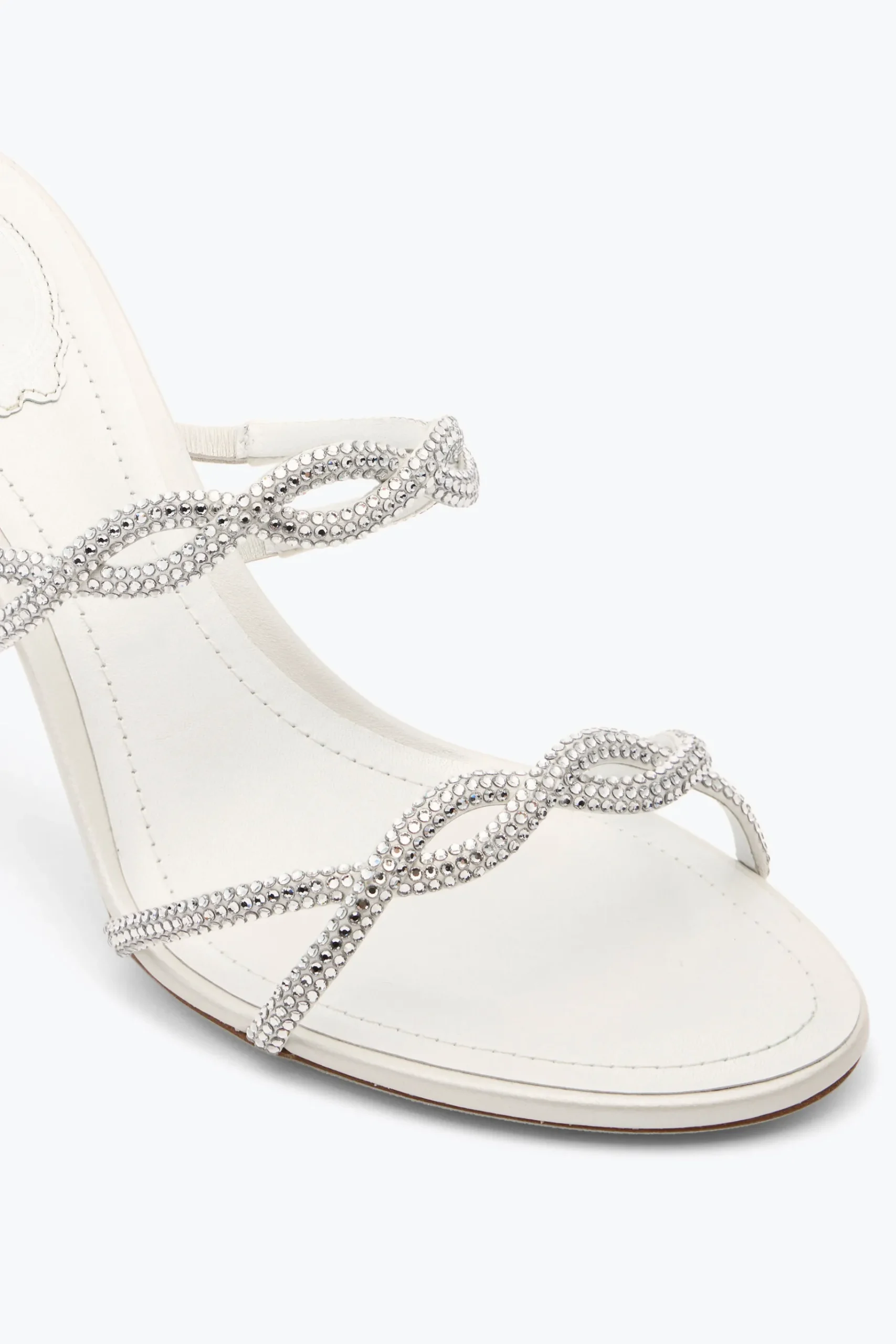 Mule|Collezione Sposa^Rene Caovilla SANDALO SLIDER BRAID AVORIO 80 Bianco