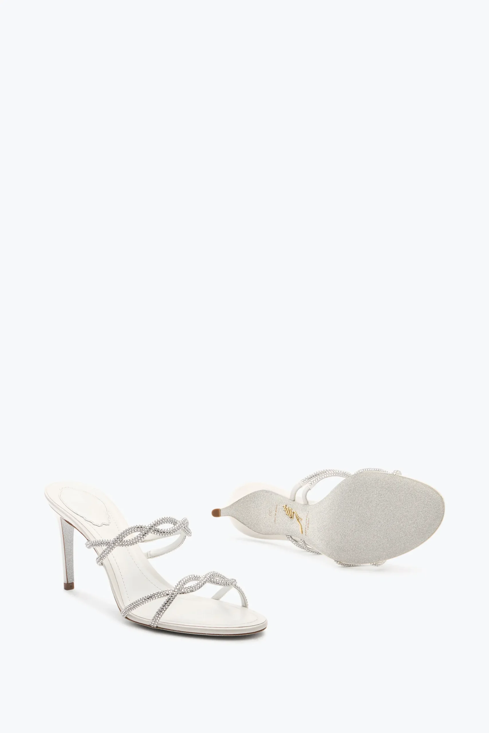 Mule|Collezione Sposa^Rene Caovilla SANDALO SLIDER BRAID AVORIO 80 Bianco