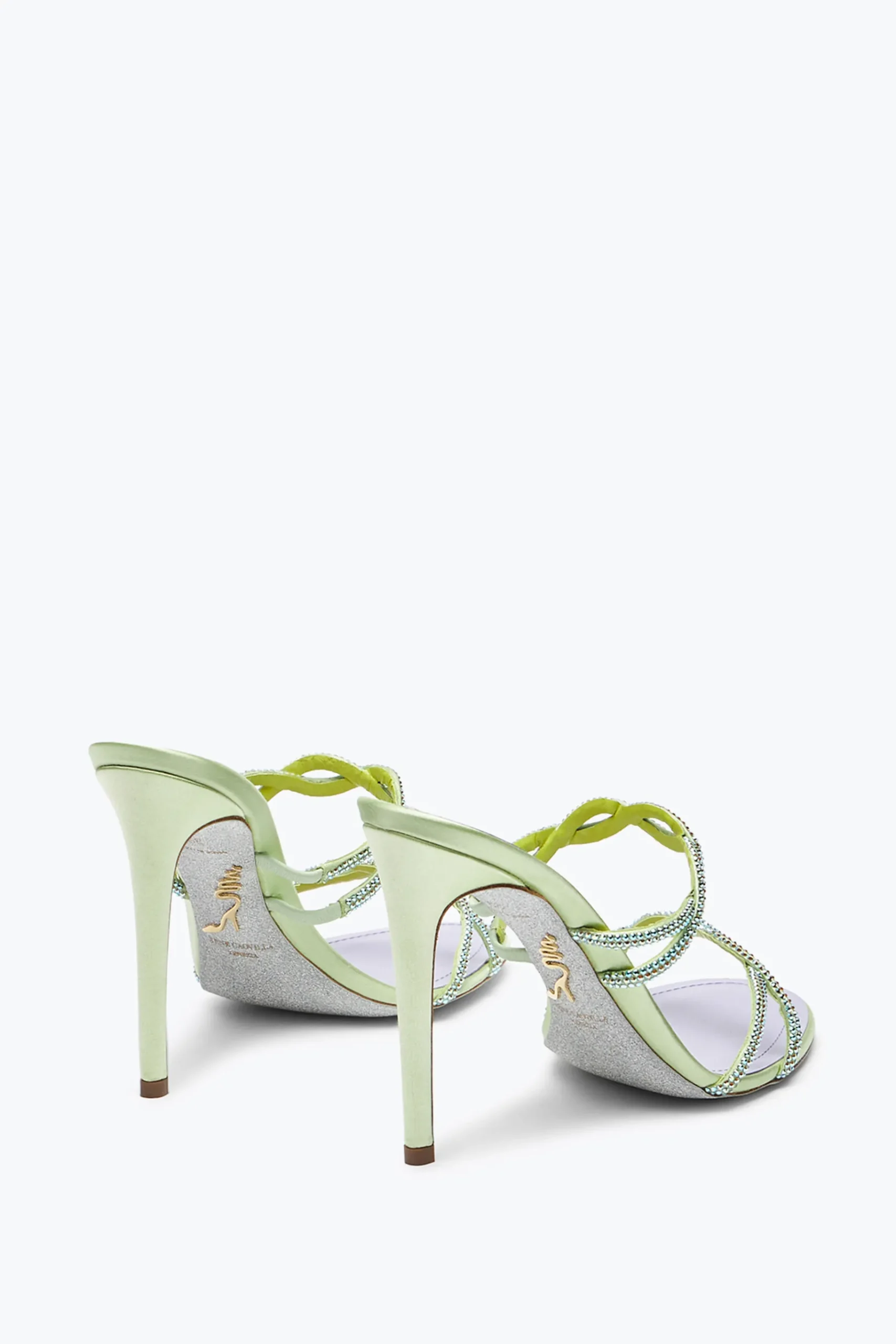 Per Le Invitate|Mule^Rene Caovilla SANDALO SLIDER BRAID LIME 105 Verde