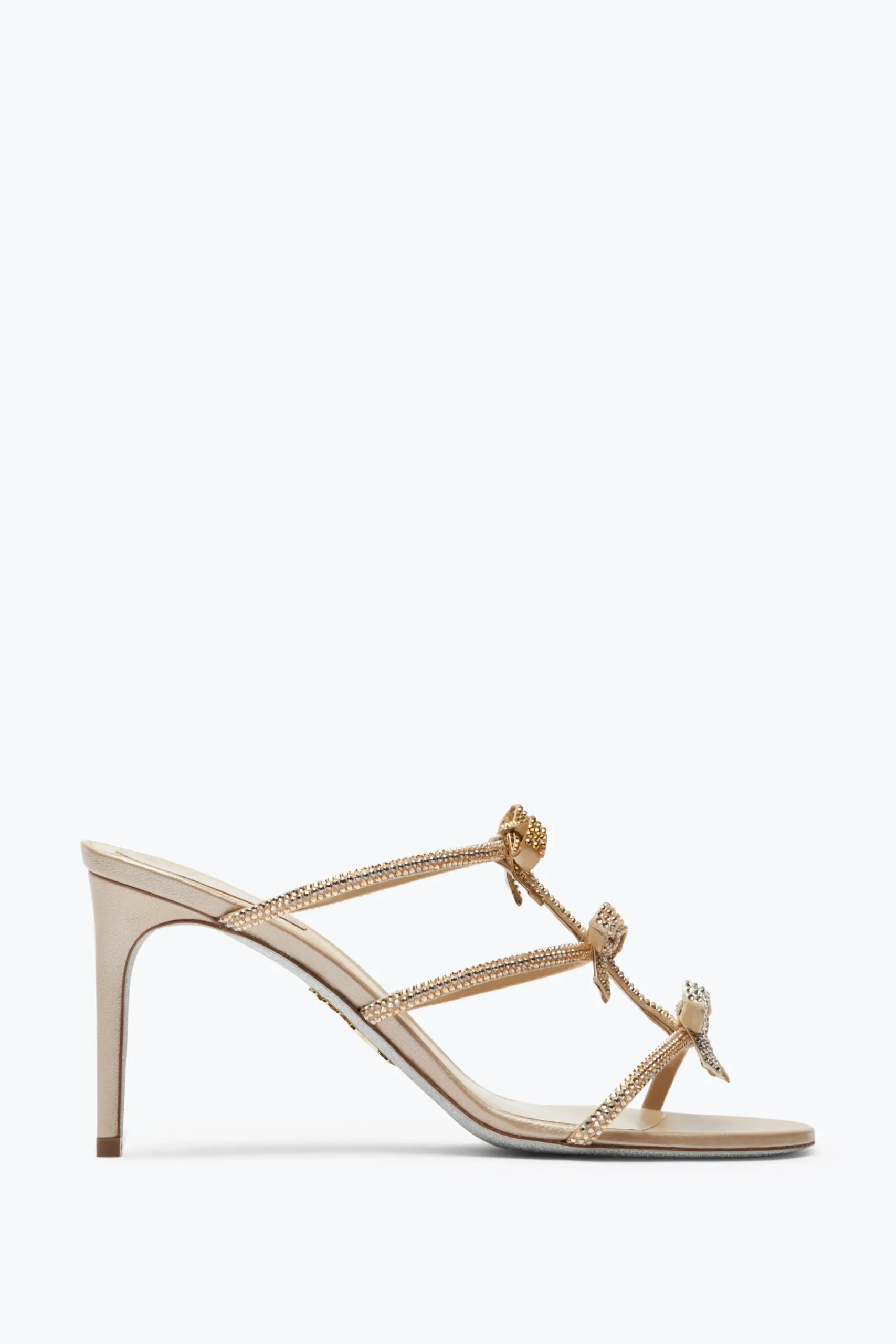 Per Le Damigelle|Mule^Rene Caovilla Sandalo Slider Caterina 80 Champagne