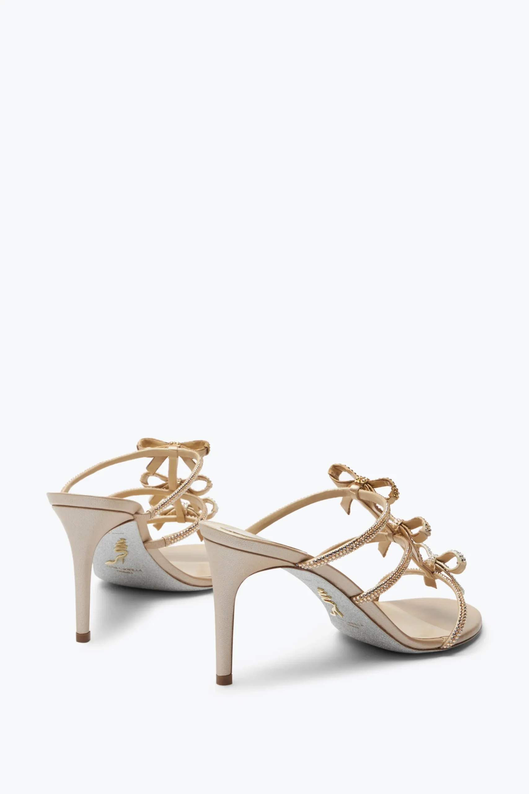 Per Le Damigelle|Mule^Rene Caovilla Sandalo Slider Caterina 80 Champagne
