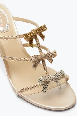 Per Le Damigelle|Mule^Rene Caovilla Sandalo Slider Caterina 80 Champagne