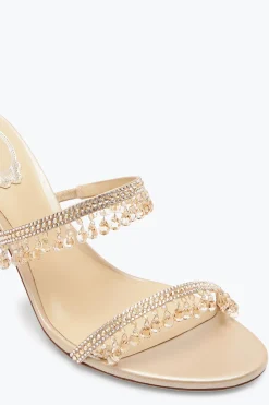 Per Le Damigelle|Mule^Rene Caovilla Sandalo Slider Chandelier 80 Oro