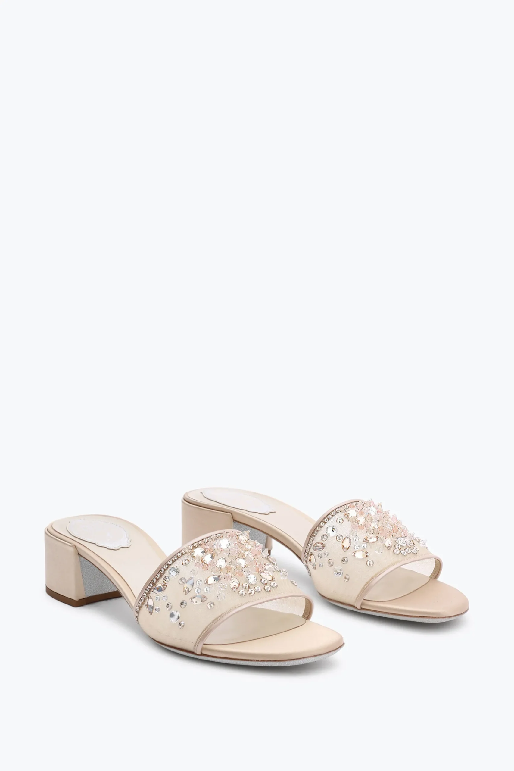 Per Le Invitate|Per Le Damigelle^Rene Caovilla Sandalo Slider Cinderella 40 Nude