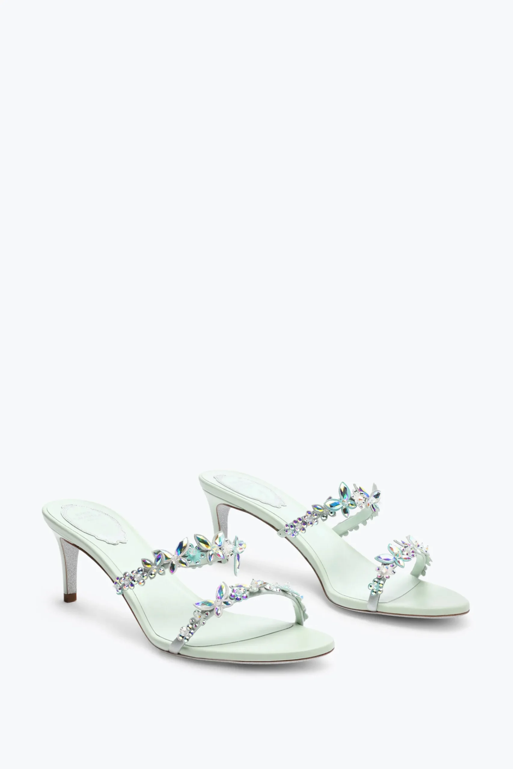 Per Le Invitate|Mule^Rene Caovilla Sandalo Slider Eden Verde 60 Menta