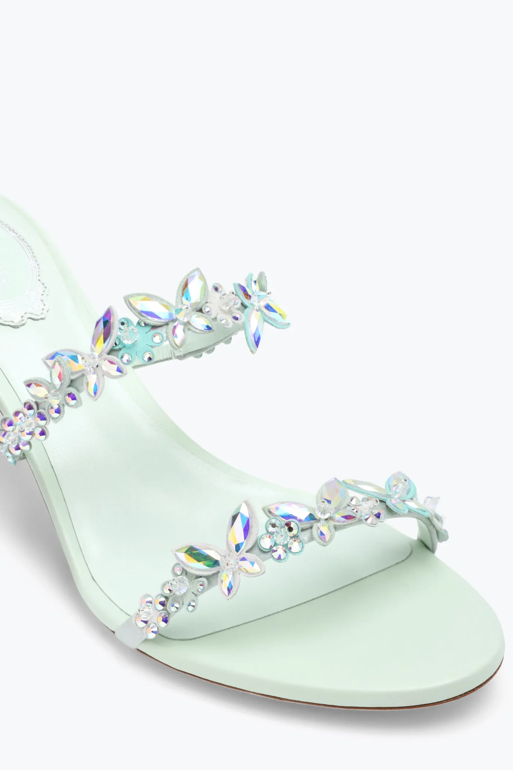 Per Le Invitate|Mule^Rene Caovilla Sandalo Slider Eden Verde 60 Menta