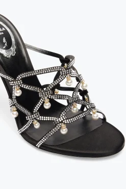 Mule^Rene Caovilla SANDALO SLIDER ESMERALDA 105 Nero