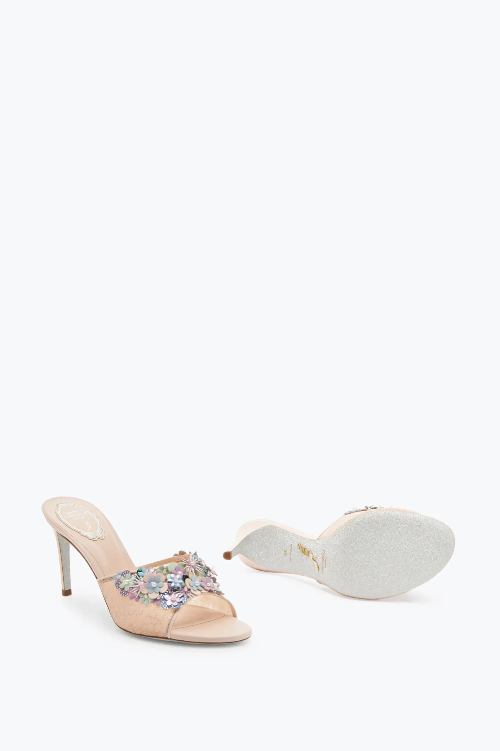 Mule^Rene Caovilla Sandalo Slider Roxanne 80 Nude