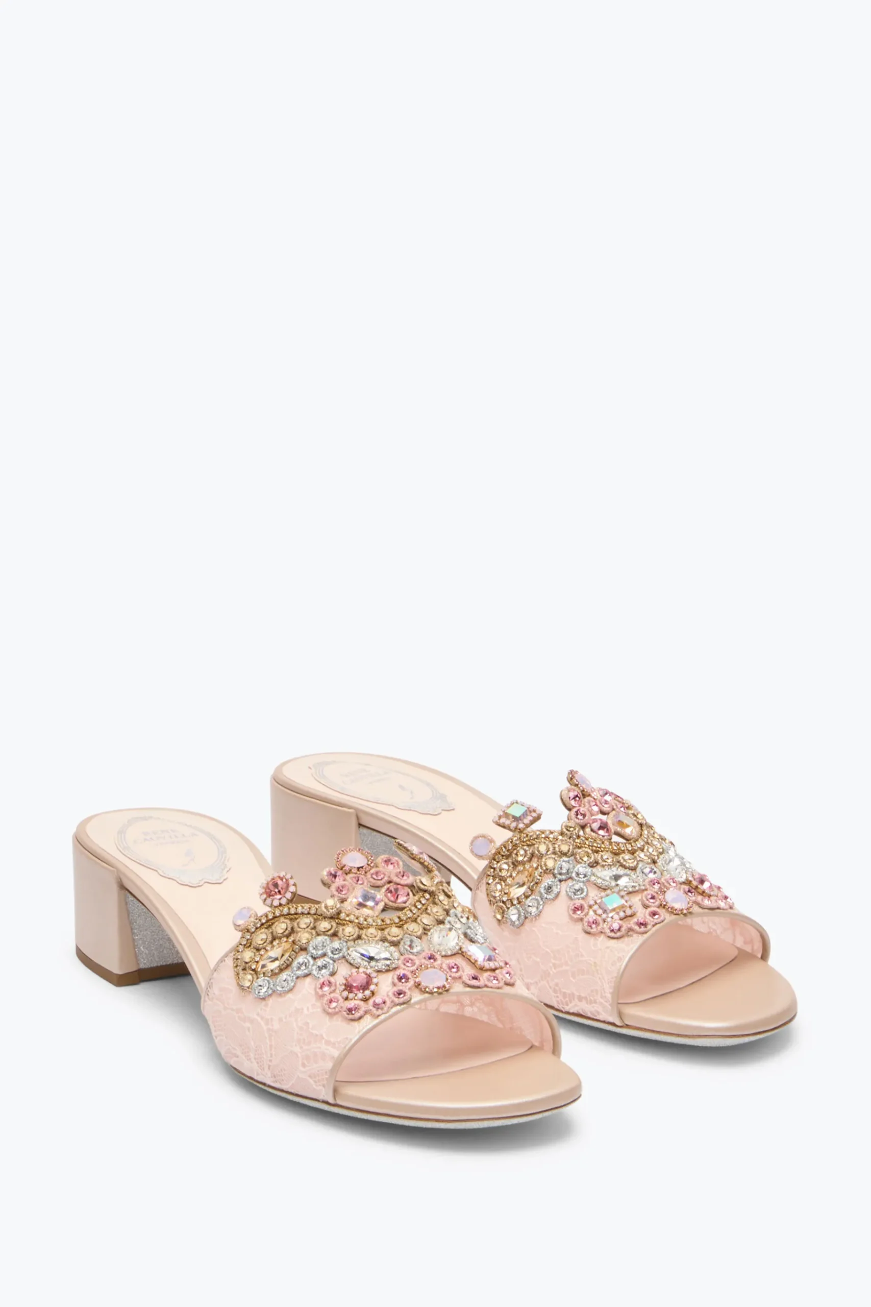 Mule^Rene Caovilla SANDALO SLIDER VENEZIANA 40 Rosa Cipria