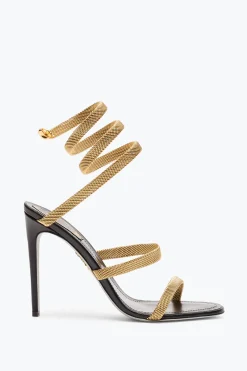 Sandali^Rene Caovilla SANDALO TRIGOLD CLEO -ORO 105 Nero