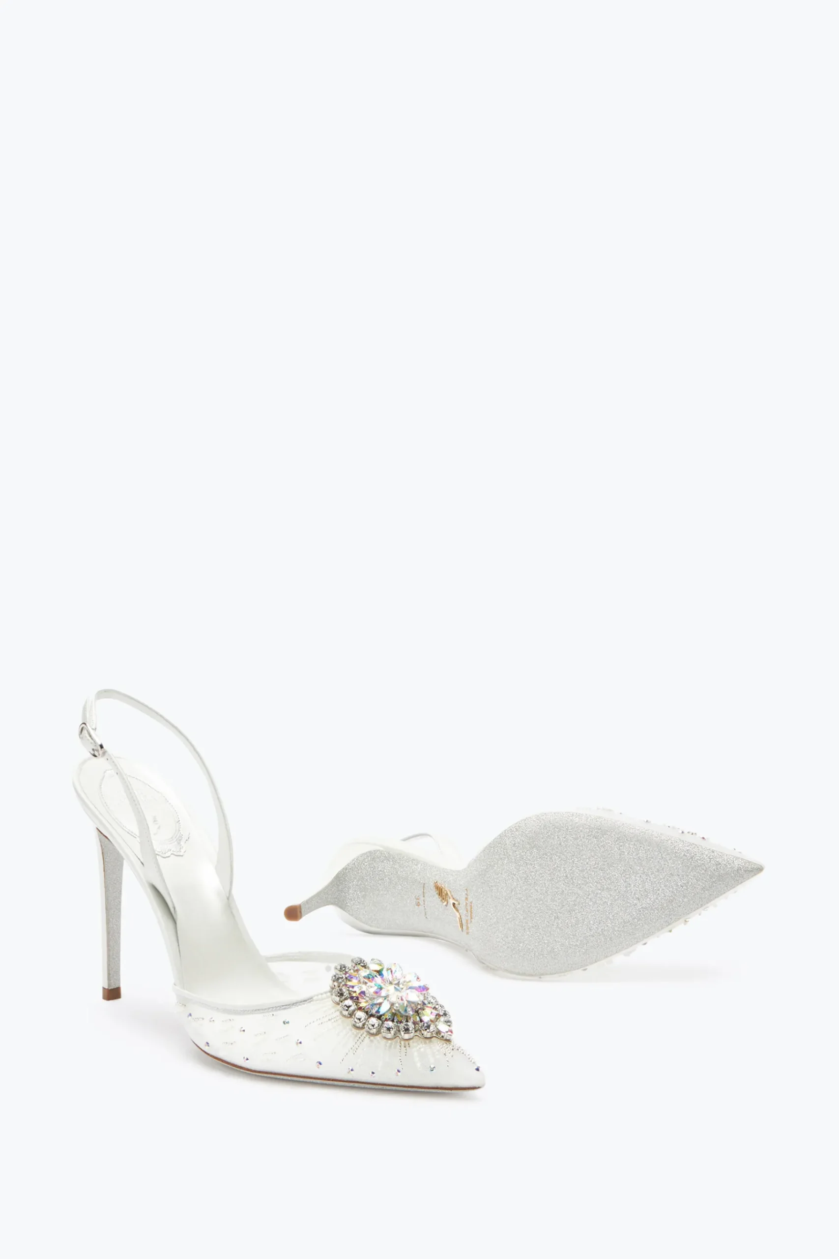Slingback^Rene Caovilla Slingback Barbara Bianca 105 Bianco