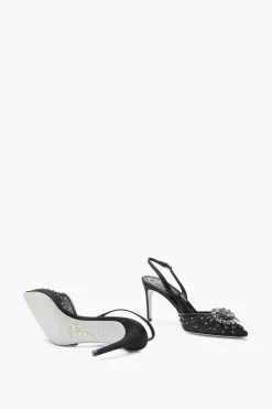 Slingback^Rene Caovilla Slingback Barbara Nera 80 Nero
