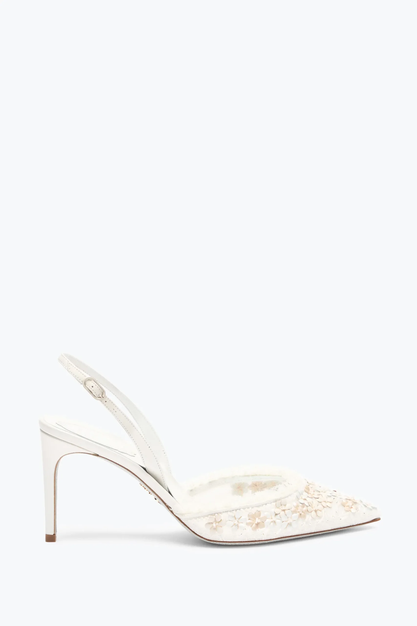 Collezione Sposa|Slingback^Rene Caovilla SLINGBACK BLOOM BIANCA 80 Bianco