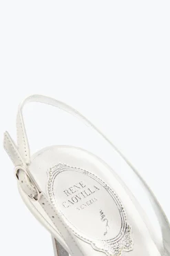 Collezione Sposa|Slingback^Rene Caovilla SLINGBACK BLOOM BIANCA 80 Bianco
