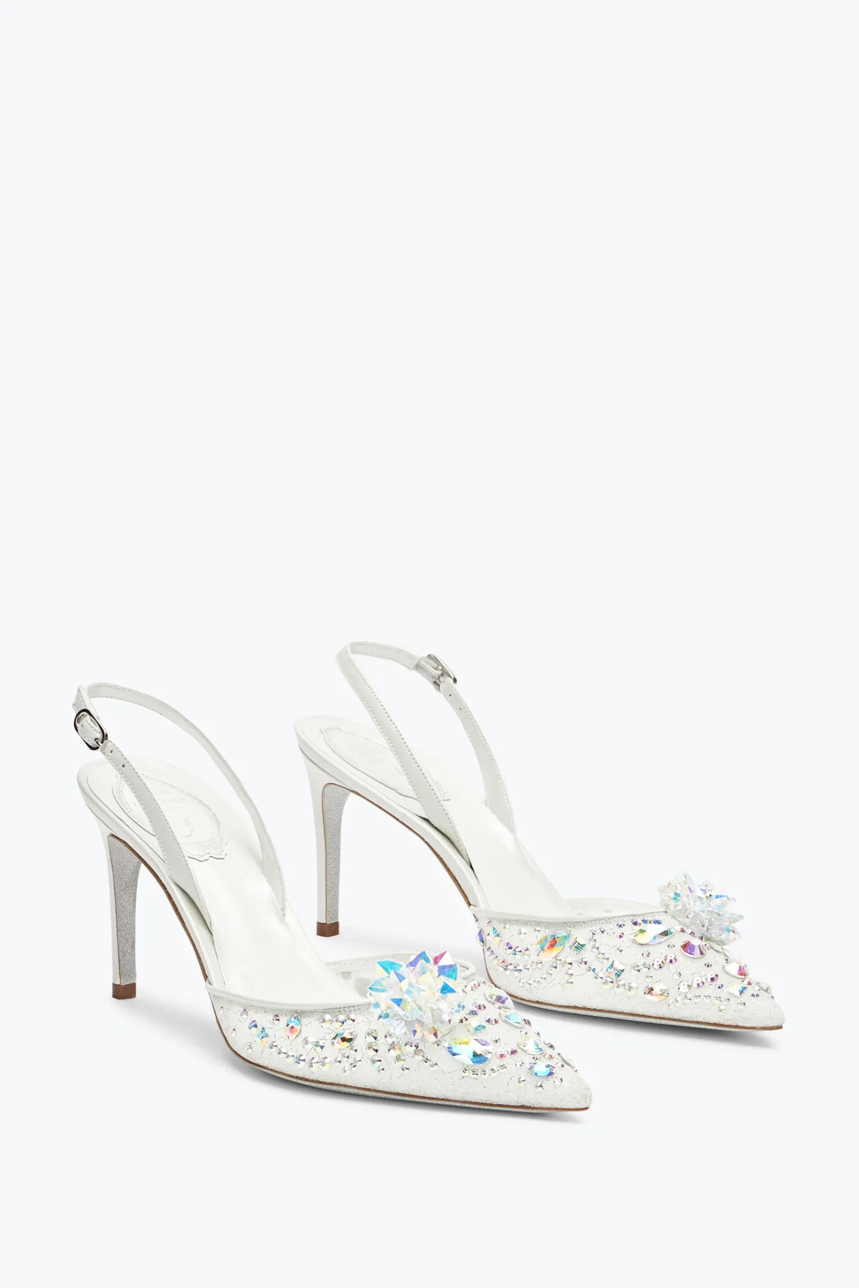 Slingback^Rene Caovilla Slingback Cinderella Bianca 80 Bianco