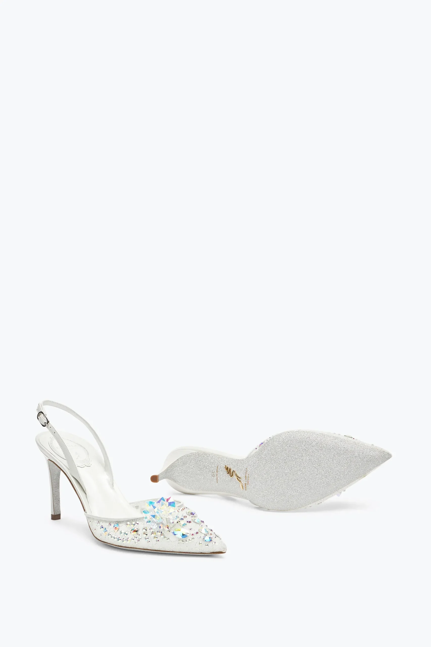Slingback^Rene Caovilla Slingback Cinderella Bianca 80 Bianco