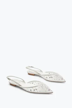Collezione Sposa|Ballerine E Mocassini^Rene Caovilla Slingback Cinderella Bianca 10 Bianco
