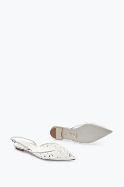 Collezione Sposa|Ballerine E Mocassini^Rene Caovilla Slingback Cinderella Bianca 10 Bianco