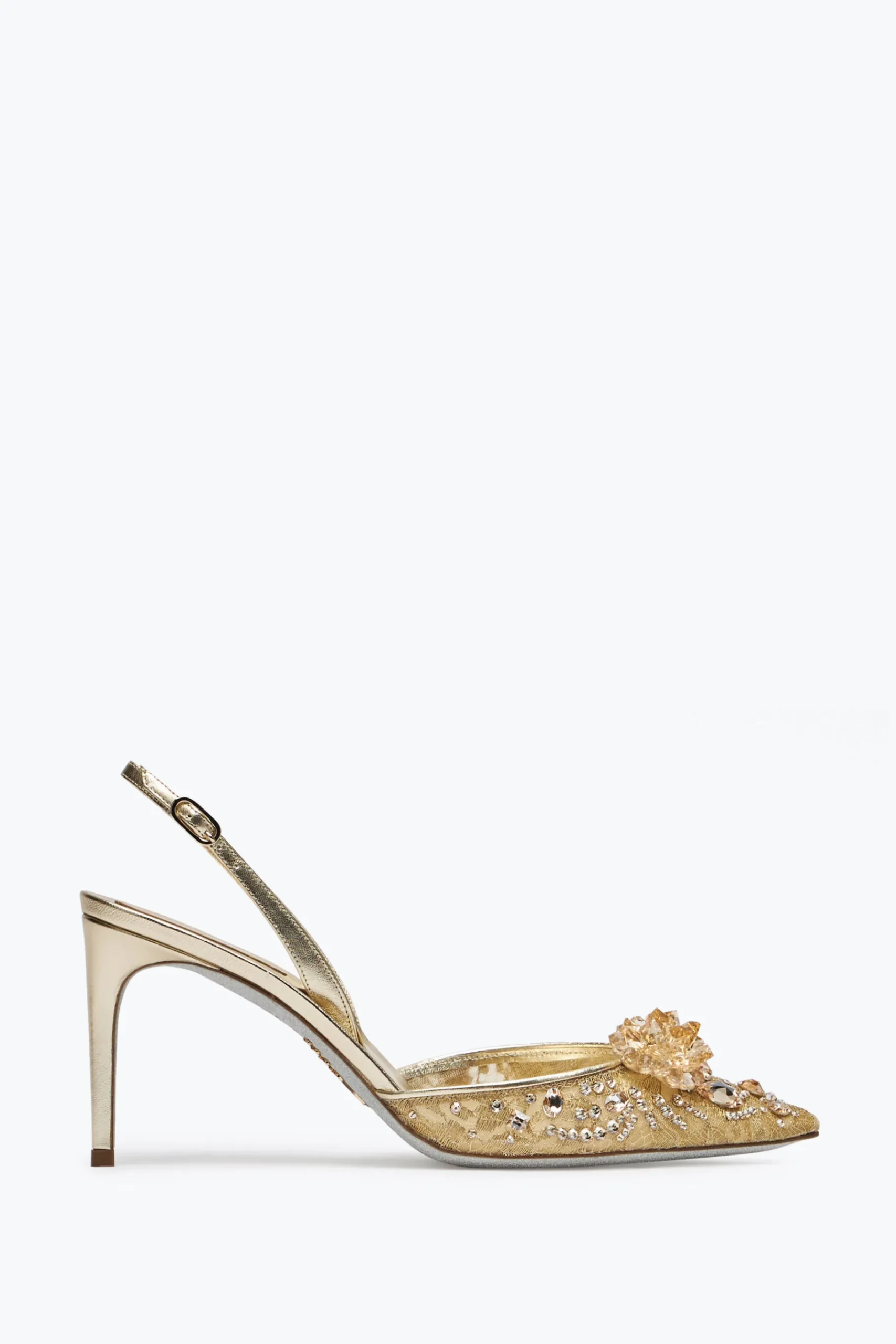 Slingback^Rene Caovilla Slingback Cinderella 80 Oro