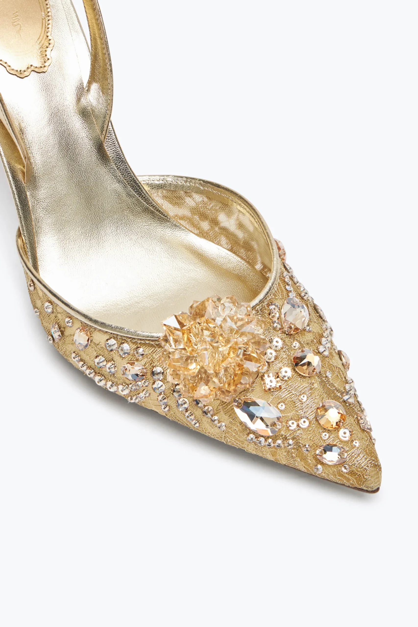 Slingback^Rene Caovilla Slingback Cinderella 80 Oro