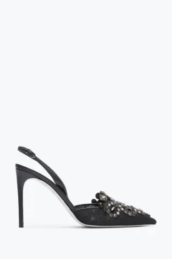 Icone|Slingback^Rene Caovilla Slingback Con Tacco Alto Veneziana Nero