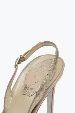 Icone|Slingback^Rene Caovilla Slingback Decorate Dorate Veneziana Oro