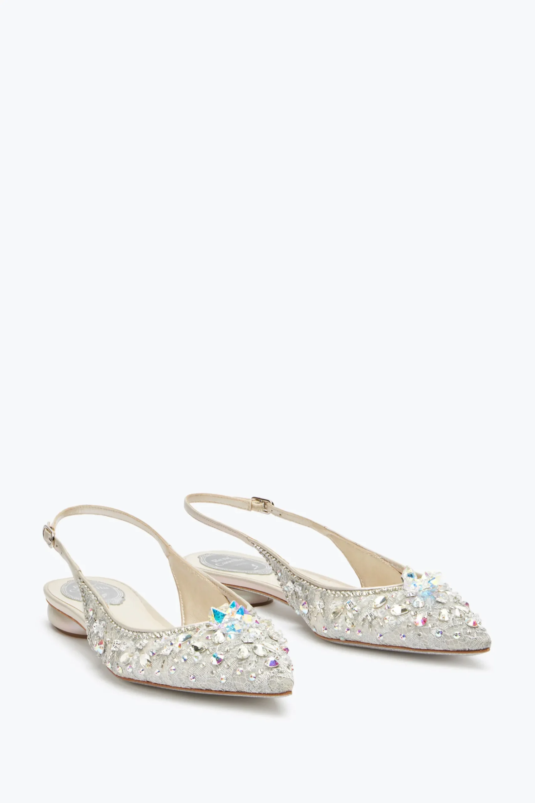 Slingback^Rene Caovilla Slingback Flat Grigie Cinderella Argento