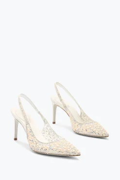Collezione Sposa|Slingback^Rene Caovilla SLINGBACK PEARL BIANCA 80 Bianco
