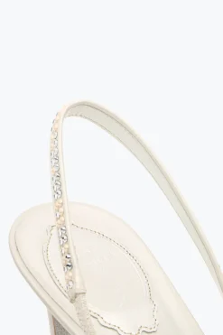 Collezione Sposa|Slingback^Rene Caovilla SLINGBACK PEARL BIANCA 80 Bianco