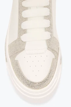 Sneaker^Rene Caovilla SNEAKER XTRA BIANCO- CON CRISTALLI 50 Argento