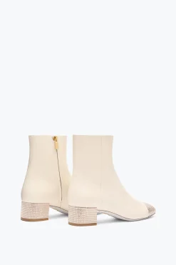 Stivali^Rene Caovilla Stivaletto Bonnie In Pelle E Cristalli Oro 40 Avorio