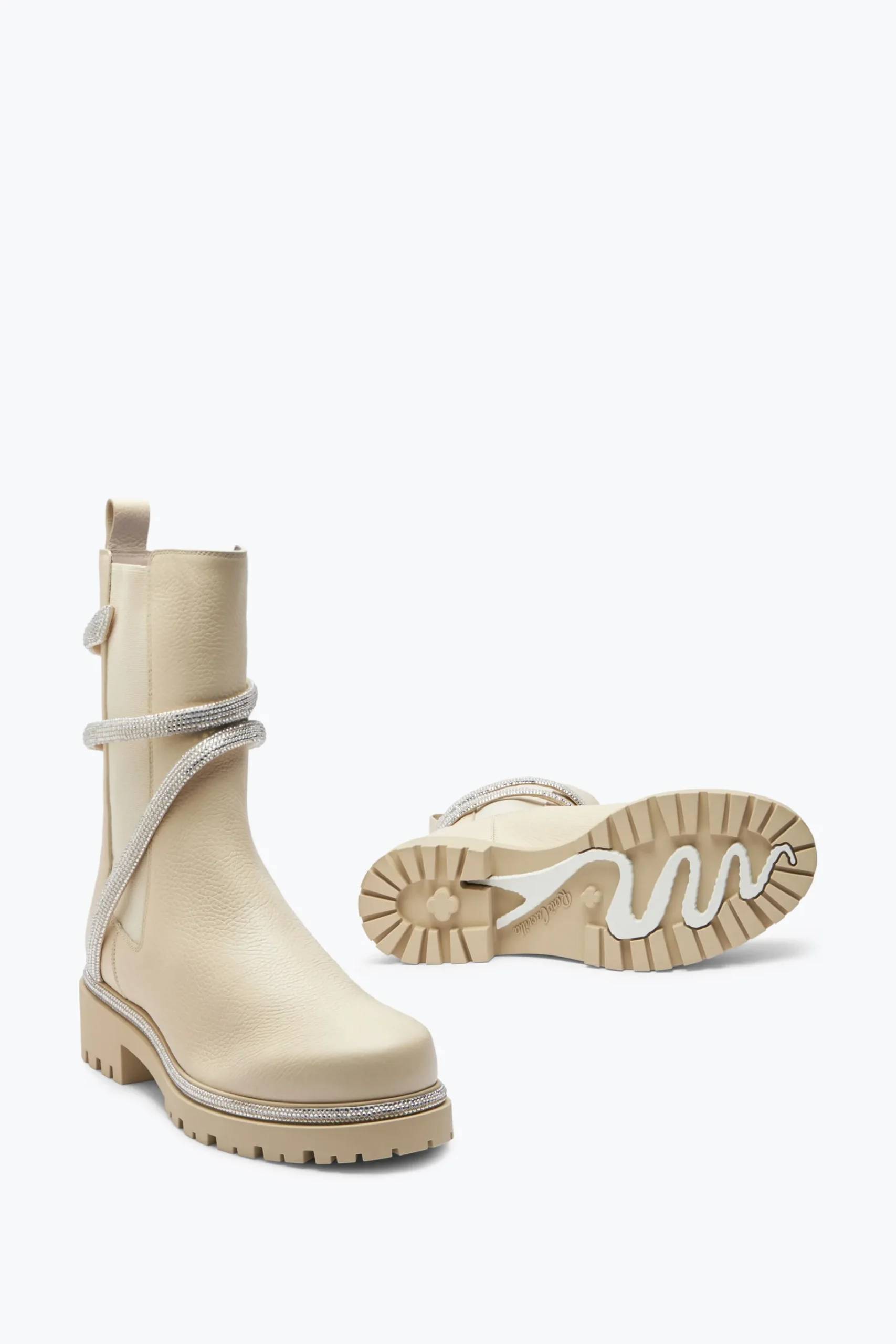 Stivali^Rene Caovilla Stivaletto Cleo in pelle 25 Bianco