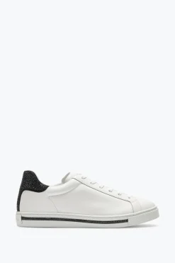 Sneaker^Rene Caovilla Xtra White-Black Sneaker With Crystals 15 White and Black
